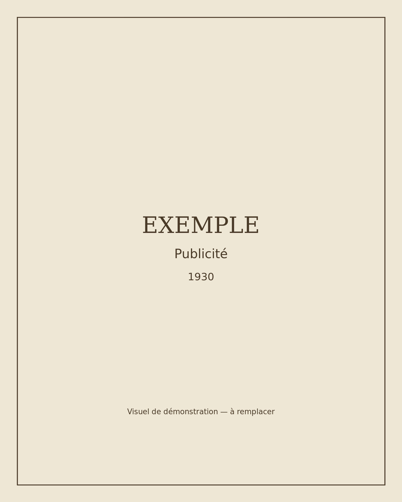 Exemple — publicité de magazine